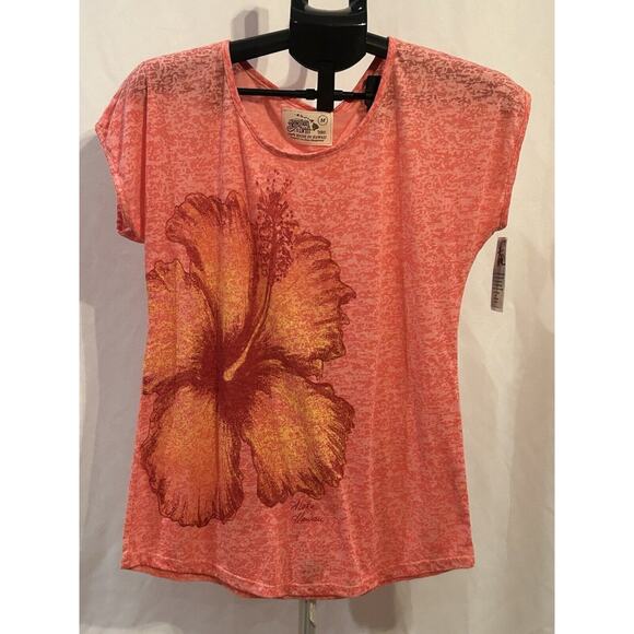 NWT Hawaiian Drift Hibiscus T-Shirt Women's size M - Picture 1 of 4